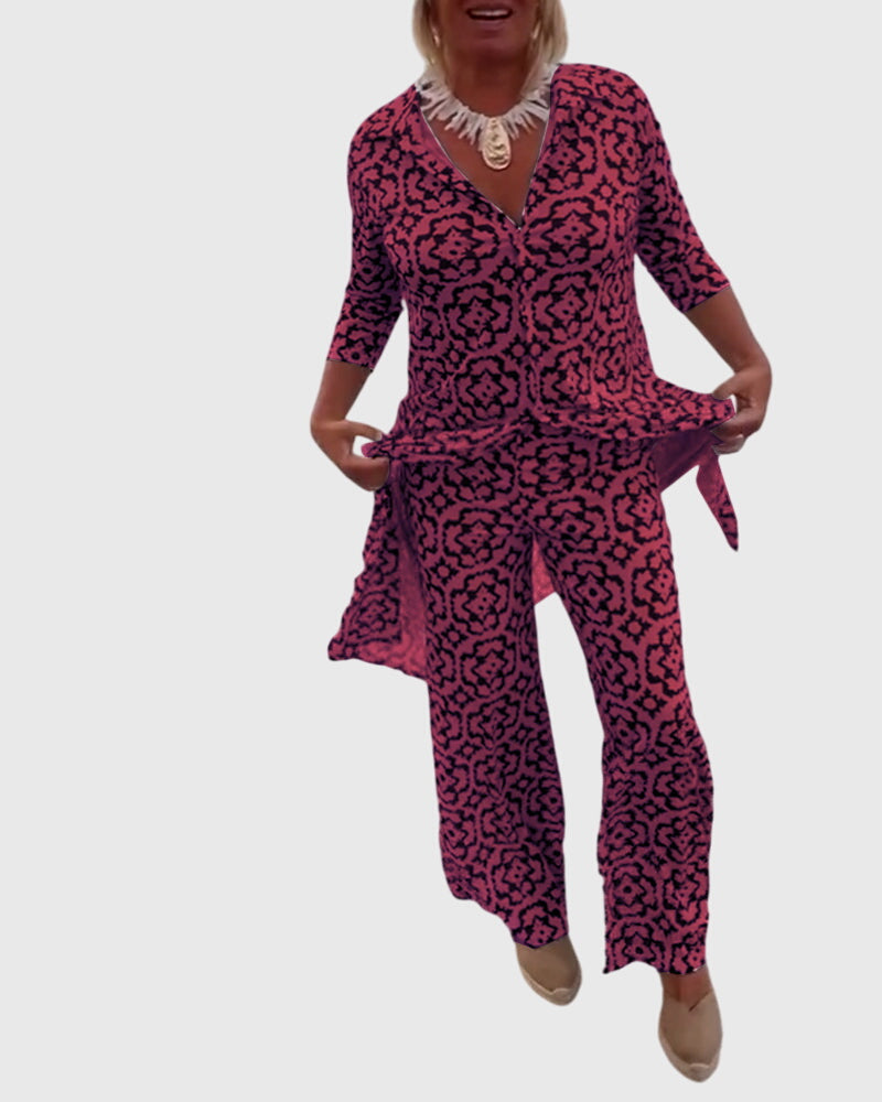 Helena™ | Gabriella  Elegancki Vintage Dwuczęściowy Zestaw