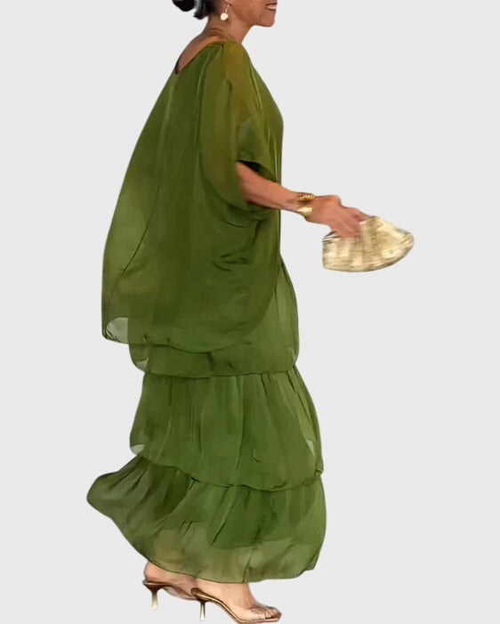 Helena™ | Susan  Długa i Jasna Elegancka Sukienka