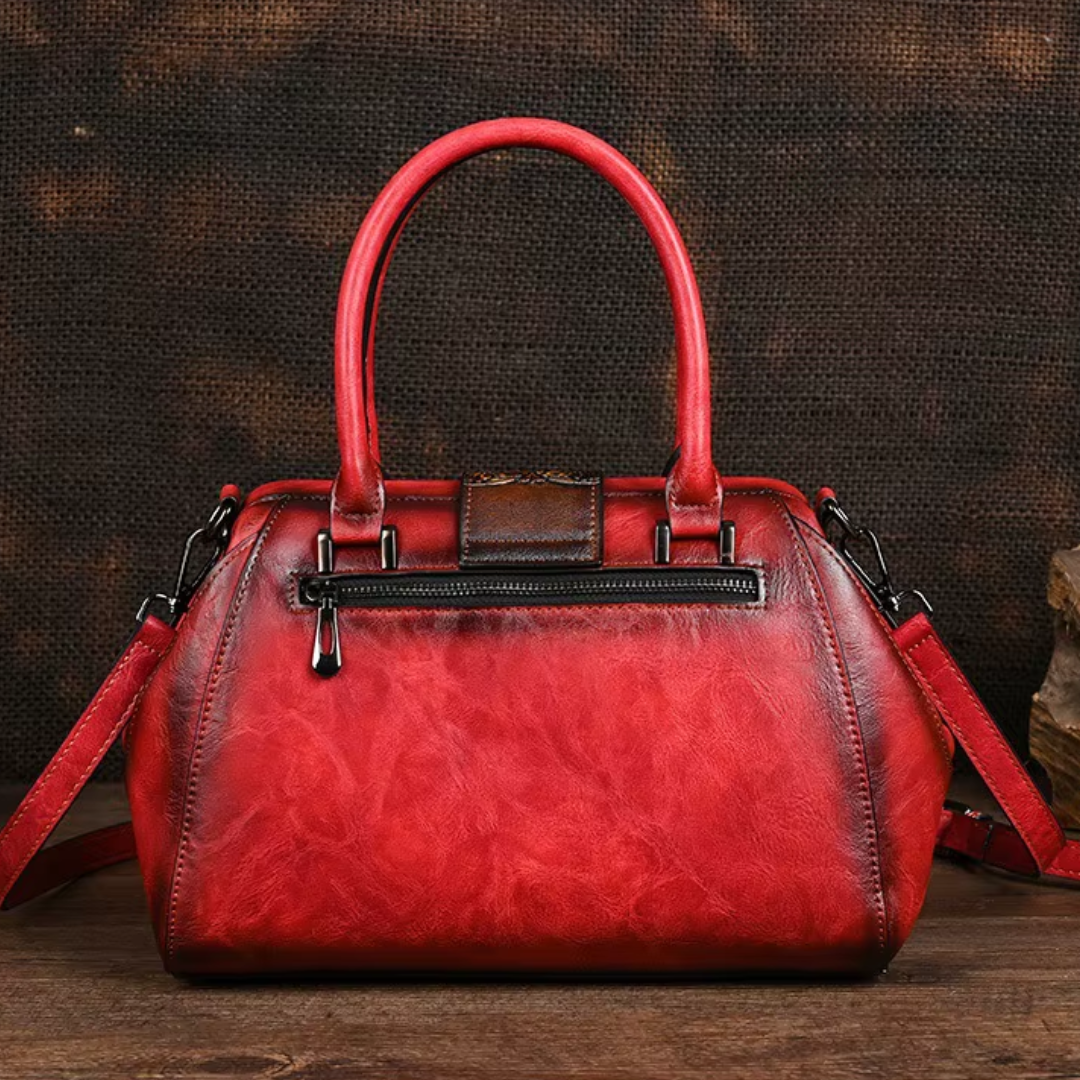 Helena™ | Florina  Sac à main en cuir avec gravure et motif floral