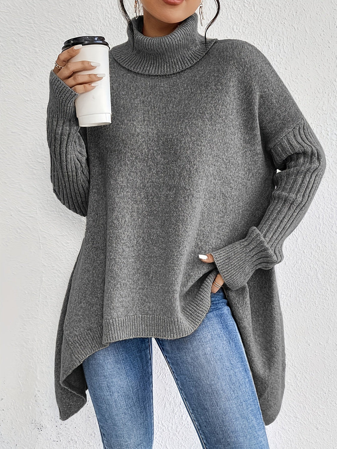 Helena™ | Isla  Pull Oversize à Col Roulé