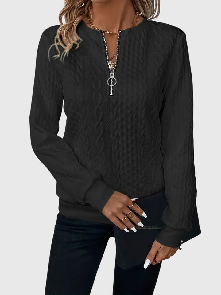 Helena™ | Nora  Sweter z zamkiem błyskawicznym