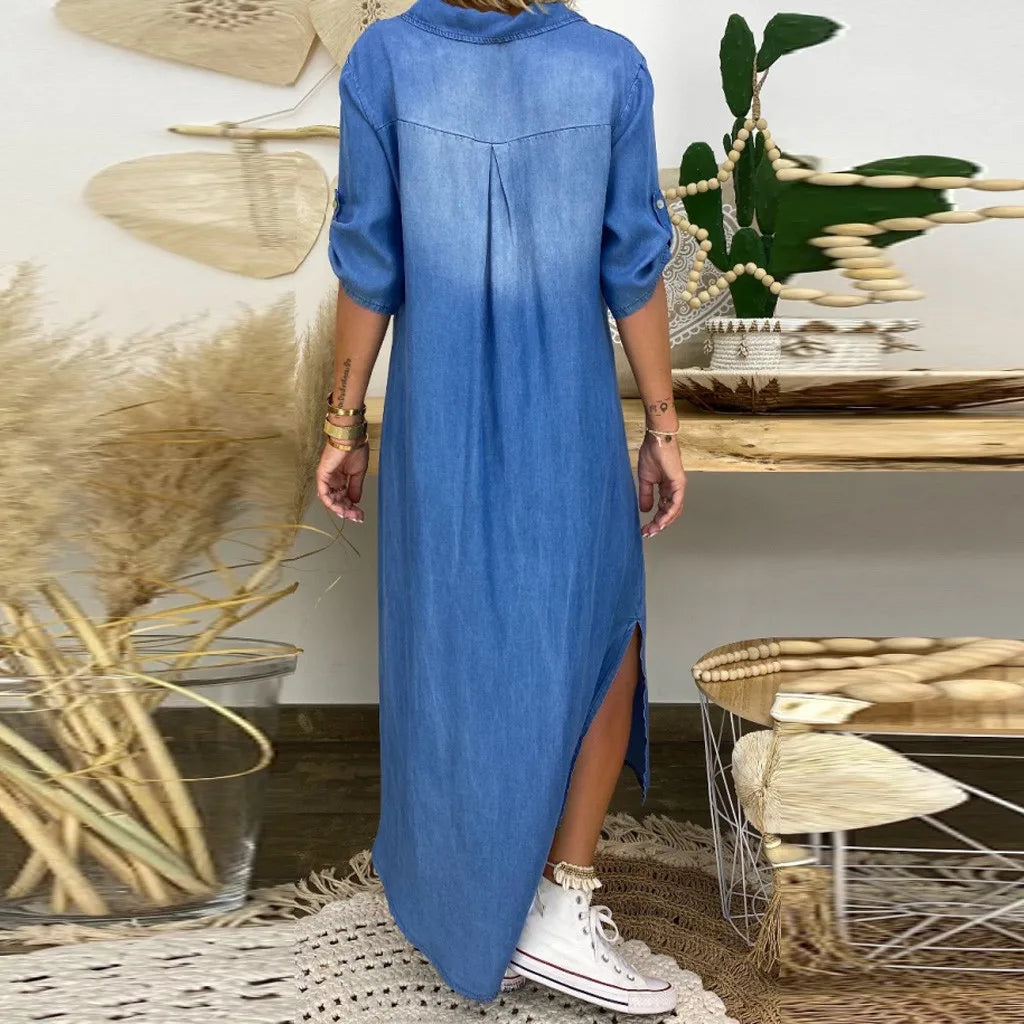 Helena™ | Lea  Robe longue en denim