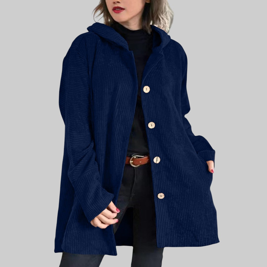 Helena™ | Cordia  Veste Matelassée en Velours Côtelé avec Capuche