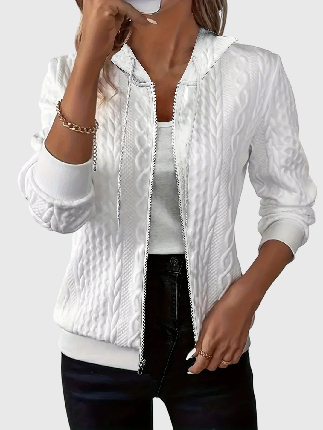 Helena™ | Lena  Bluza z kapturem na zamek