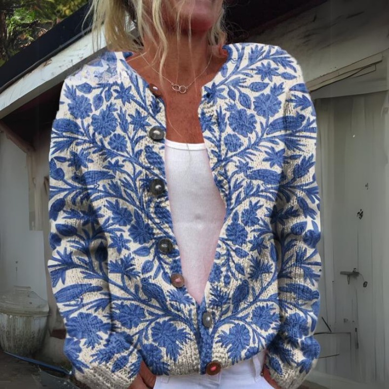 Helena™ | Villeneuve  Élégant Cardigan Floral