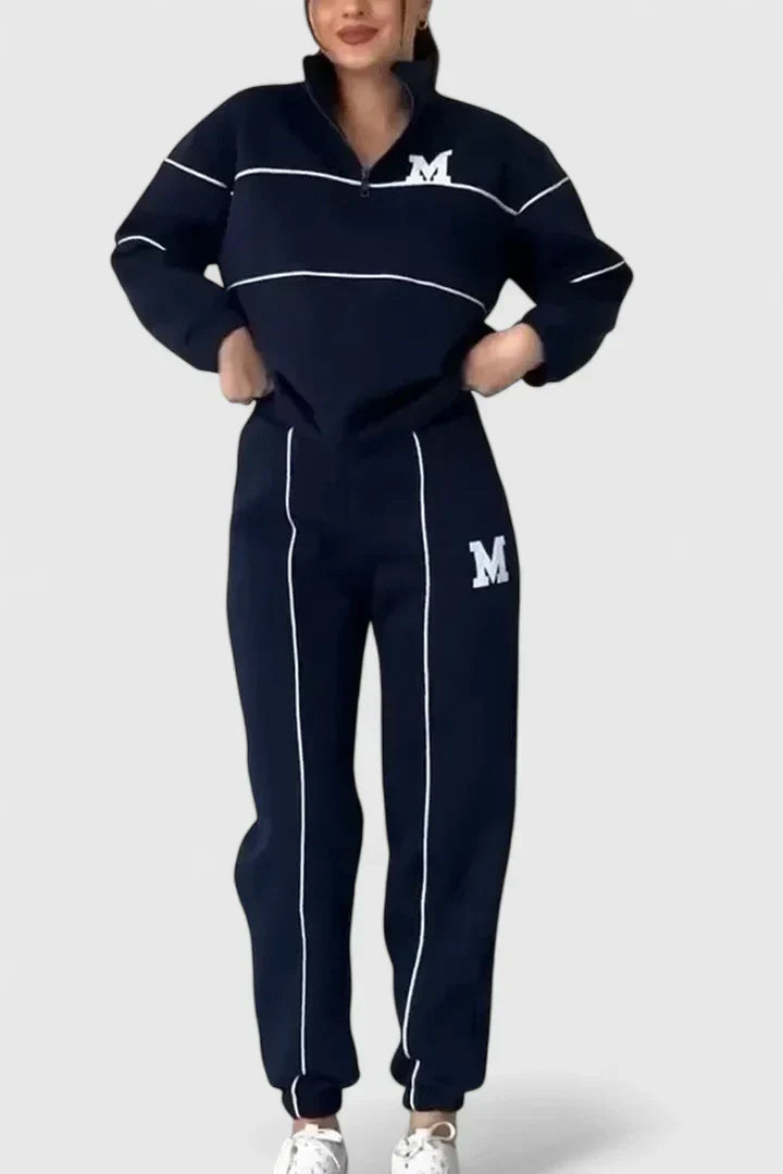 Helena™ | Alessyanna  Wygodny Dwuczęściowy Zestaw Wypoczynkowy