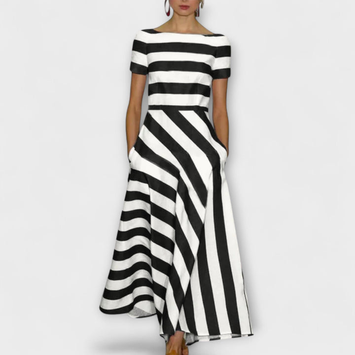 Helena™ | Ariela  Robe Maxi en A Rayée