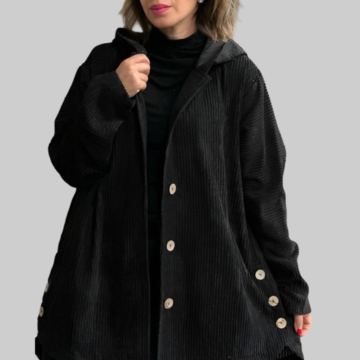 Helena™ | Cordia  Veste Matelassée en Velours Côtelé avec Capuche