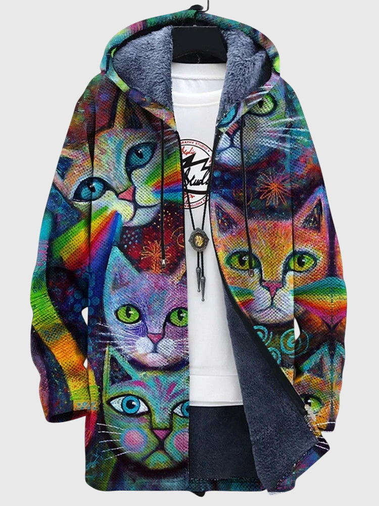 Helena™ | Anna  Kurtka z artystycznym nadrukiem