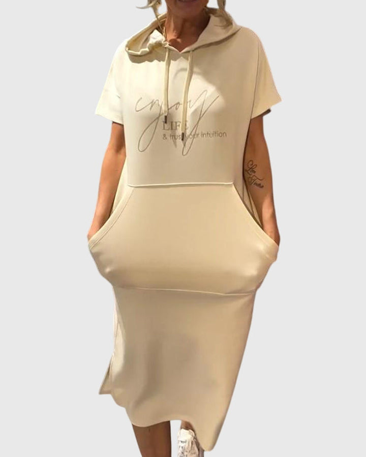 Helena™ | Marlowe  Luźna Sukienka z Kapturem