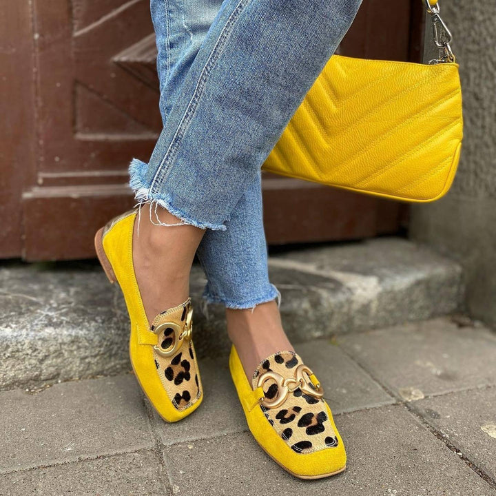 Helena™ | Baskets Sonia avec Imprimé Animal et Boucle Décorative