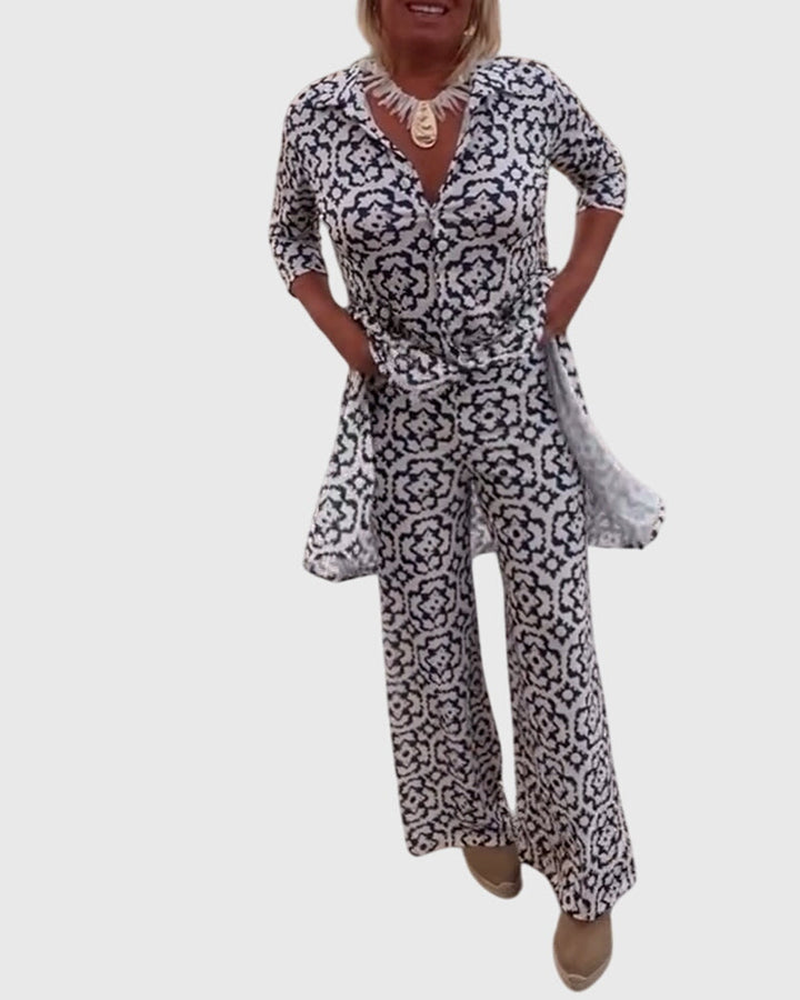 Helena™ | Gabriella  Elegancki Vintage Dwuczęściowy Zestaw