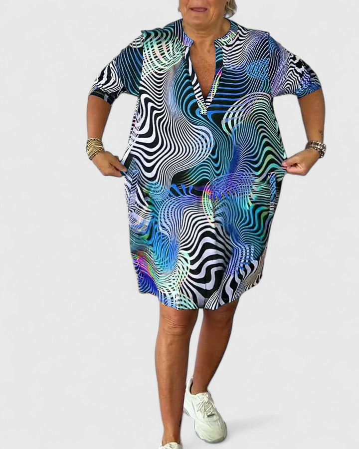 Helena™ | Helinae  Stylowa Sukienka z Dekoltem w Kształcie V