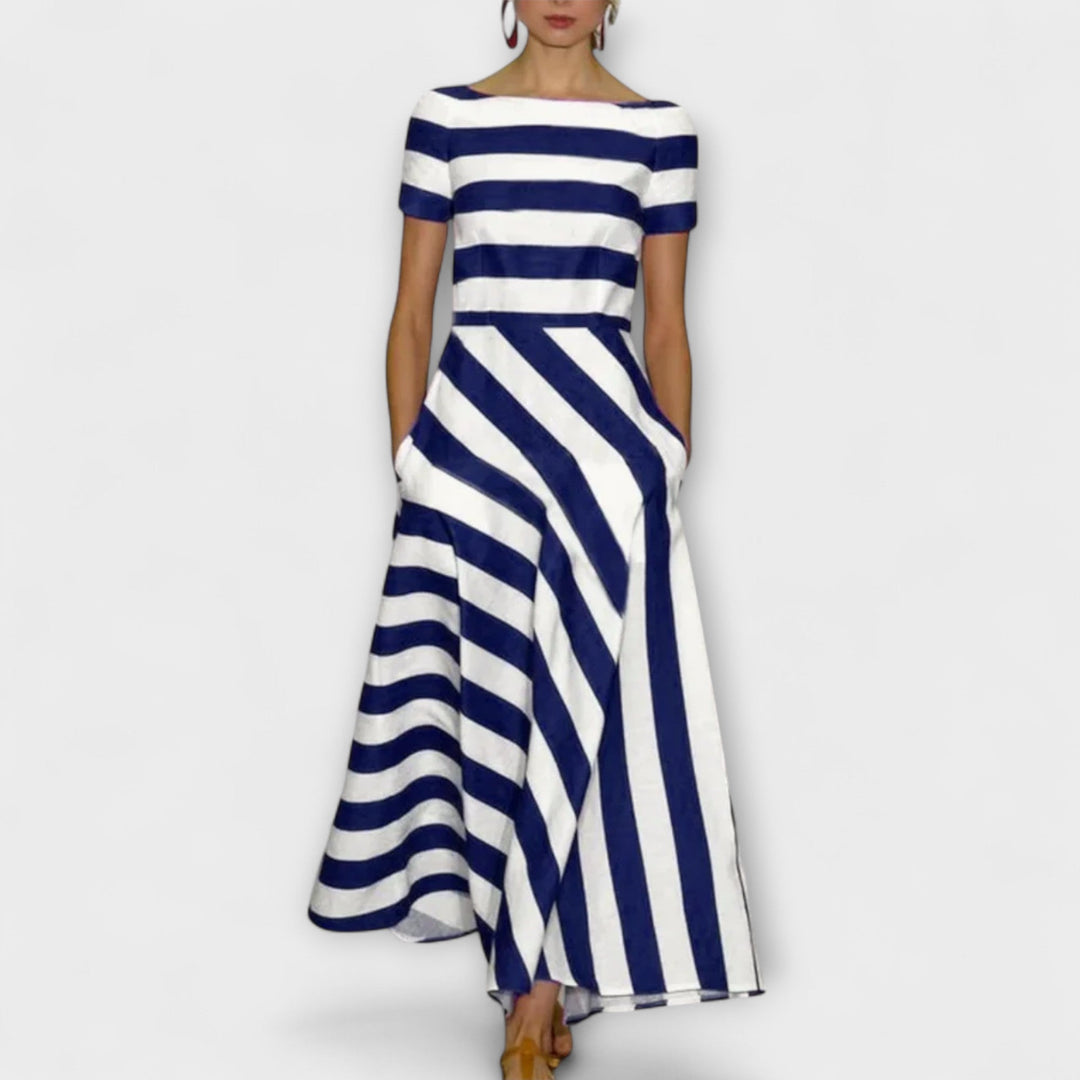 Helena™ | Ariela  Robe Maxi en A Rayée