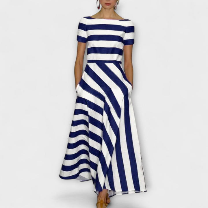 Helena™ | Ariela  Robe Maxi en A Rayée