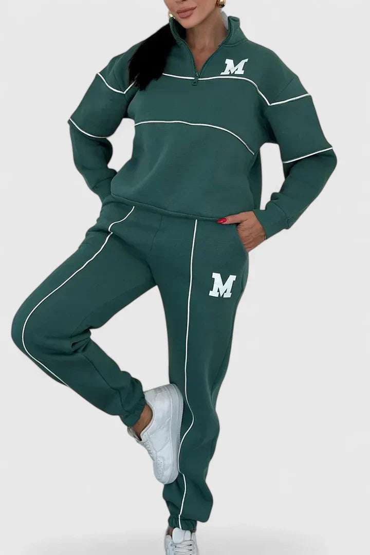 Helena™ | Alessyanna  Wygodny Dwuczęściowy Zestaw Wypoczynkowy