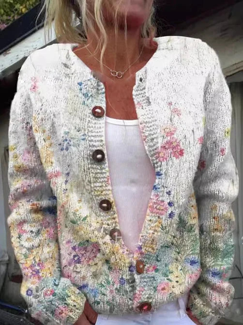 Helena™ | Villeneuve  Élégant Cardigan Floral