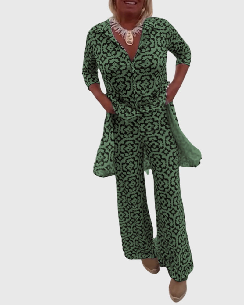 Helena™ | Gabriella  Elegancki Vintage Dwuczęściowy Zestaw