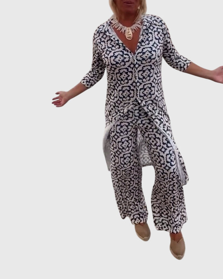 Helena™ | Gabriella  Elegancki Vintage Dwuczęściowy Zestaw