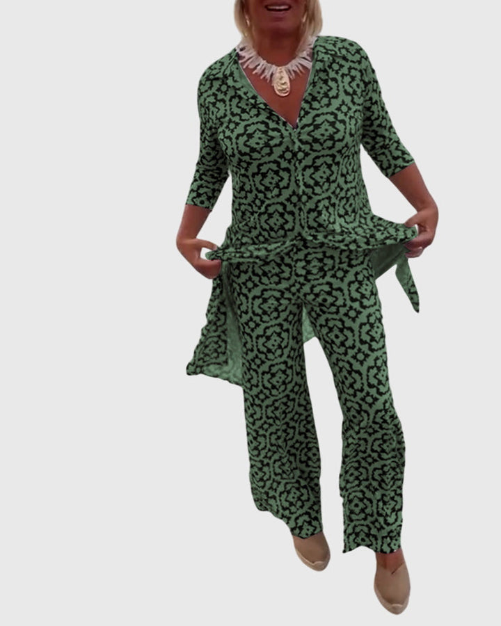 Helena™ | Gabriella  Elegancki Vintage Dwuczęściowy Zestaw