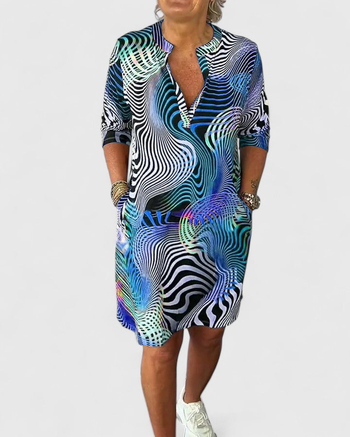 Helena™ | Helinae  Stylowa Sukienka z Dekoltem w Kształcie V