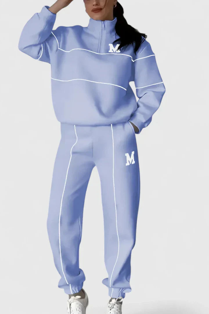 Helena™ | Alessyanna  Wygodny Dwuczęściowy Zestaw Wypoczynkowy