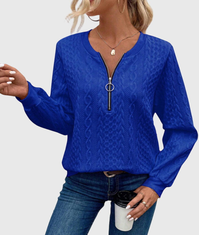 Helena™ | Nora  Sweter z zamkiem błyskawicznym