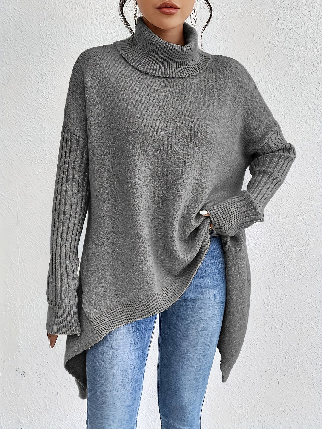 Helena™ | Isla  Pull Oversize à Col Roulé