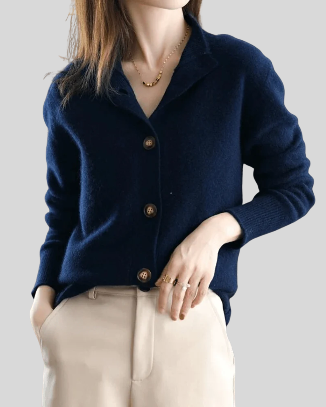 Helena™ | Claire  Cardigan en Cachemire de Style Rétro