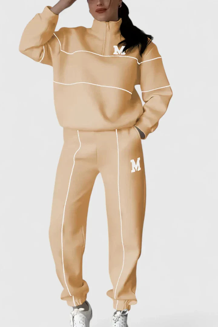 Helena™ | Alessyanna  Wygodny Dwuczęściowy Zestaw Wypoczynkowy