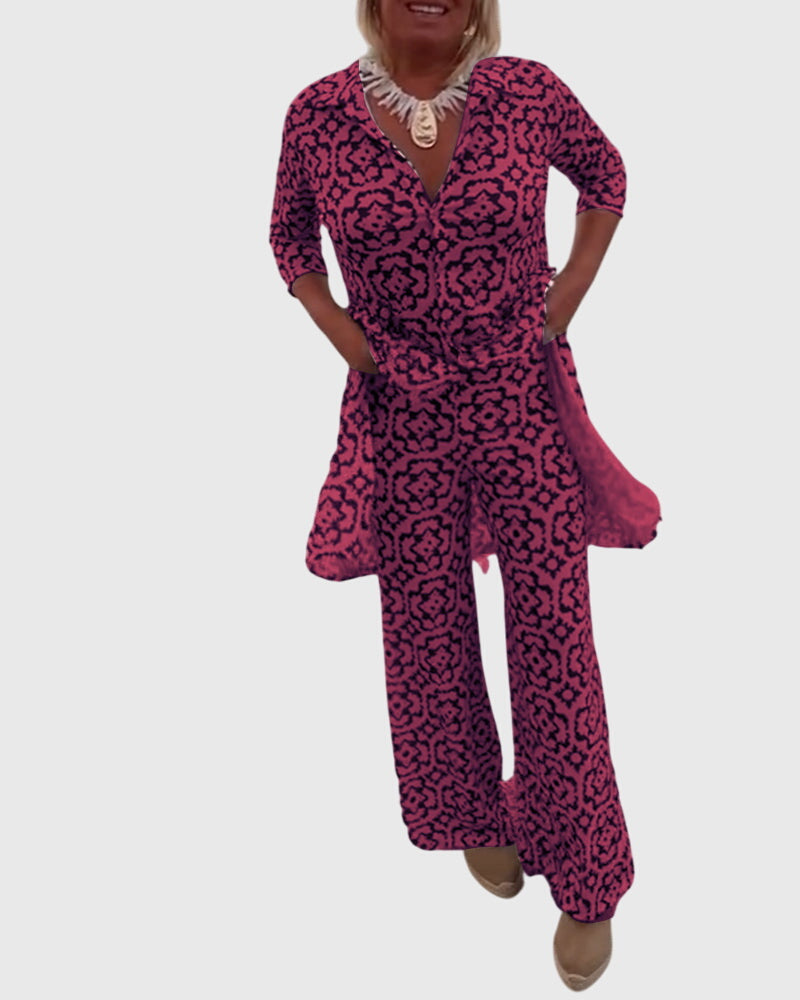 Helena™ | Gabriella  Elegancki Vintage Dwuczęściowy Zestaw