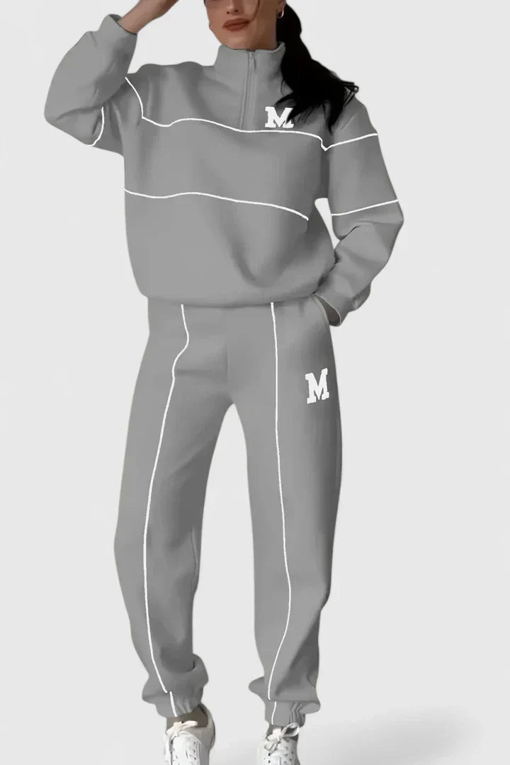 Helena™ | Alessyanna  Wygodny Dwuczęściowy Zestaw Wypoczynkowy