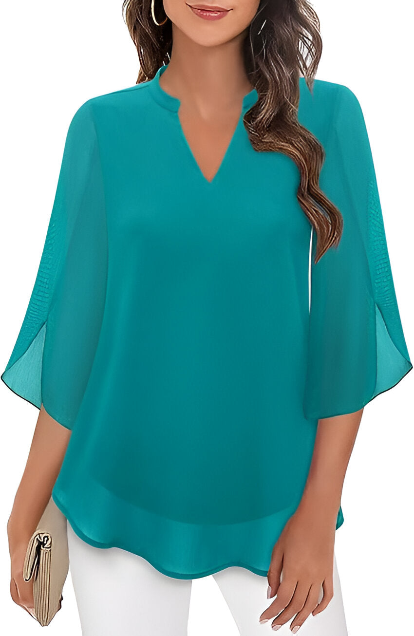 Helena™ | Perrine – Blouse en Chiffon Aligne