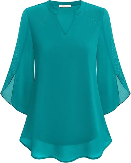 Helena™ | Perrine – Blouse en Chiffon Aligne
