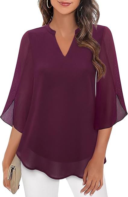 Helena™ | Perrine – Blouse en Chiffon Aligne