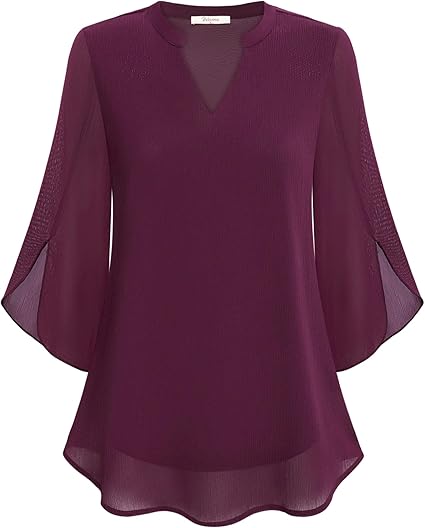 Helena™ | Perrine – Blouse en Chiffon Aligne