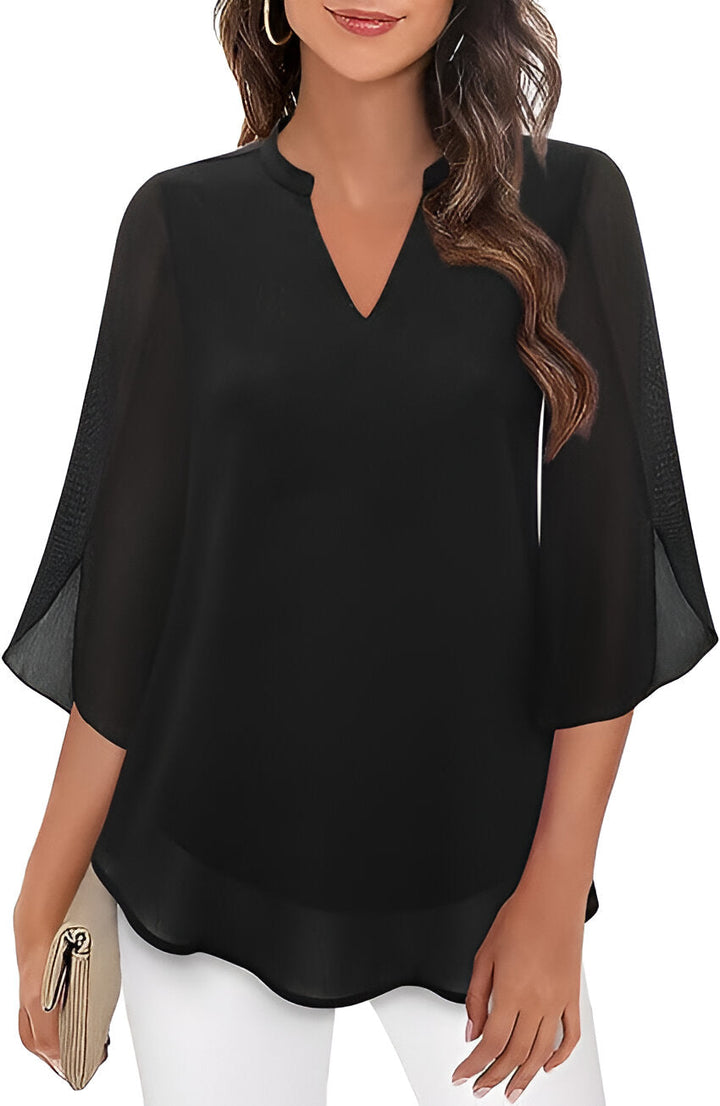 Helena™ | Perrine – Blouse en Chiffon Aligne
