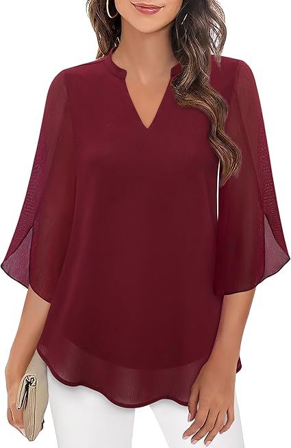 Helena™ | Perrine – Blouse en Chiffon Aligne