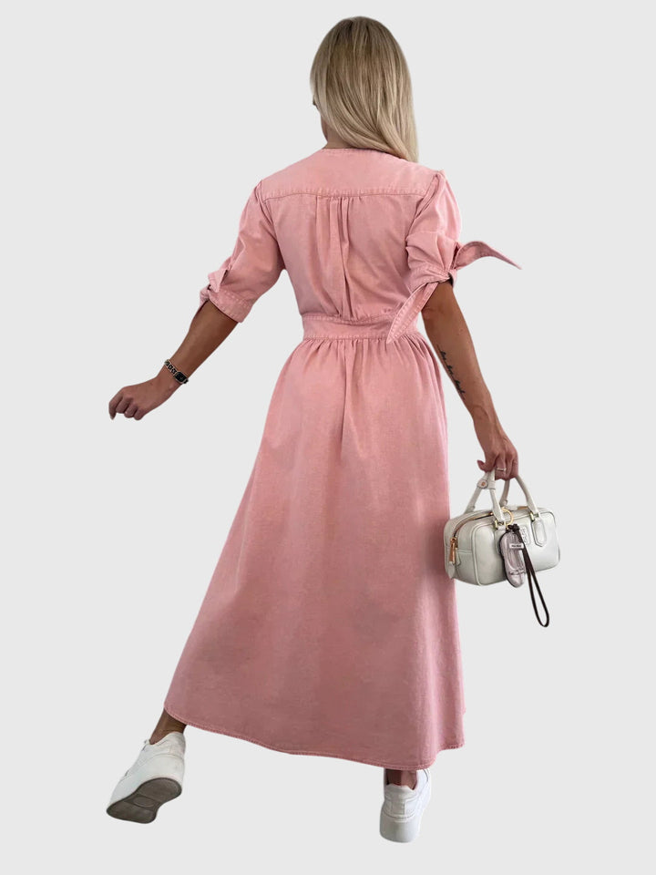 Helena™ | Sophia  Stylowa Sukienka Dżinsowa