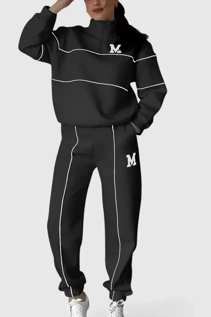 Helena™ | Alessyanna  Wygodny Dwuczęściowy Zestaw Wypoczynkowy