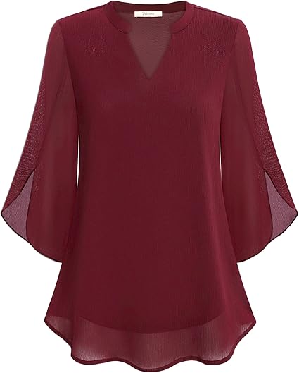 Helena™ | Perrine – Blouse en Chiffon Aligne
