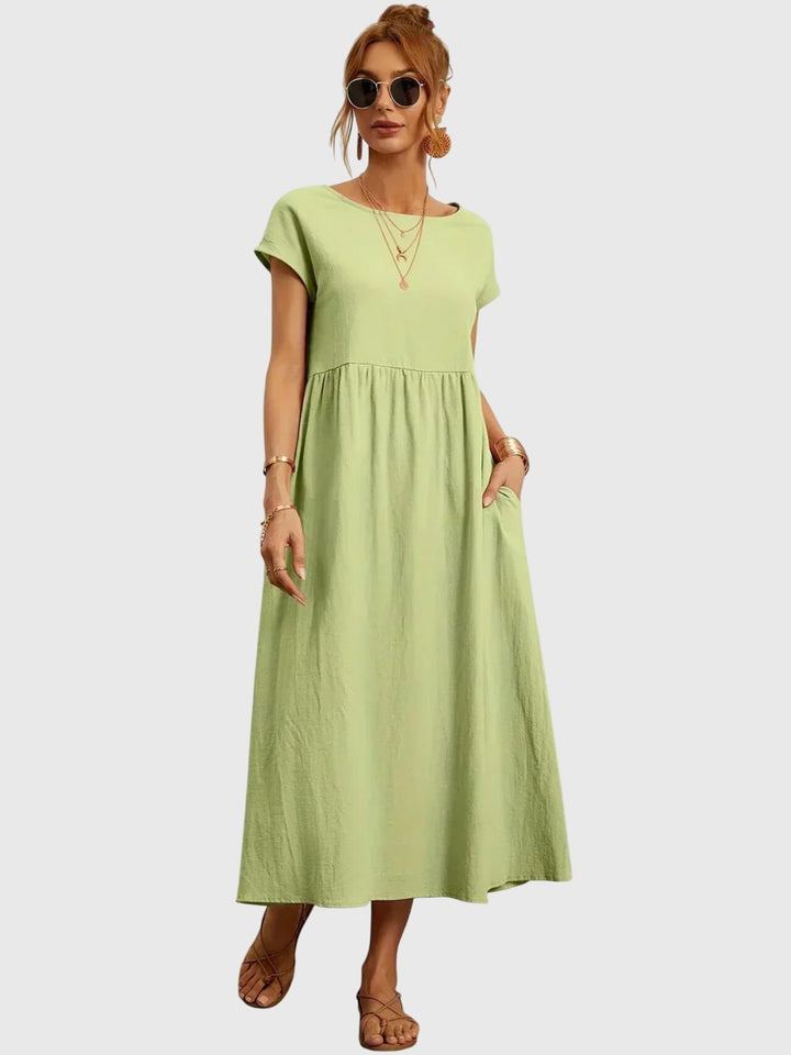 Helena™ | Giselle  Luźna Sukienka z Kieszeniami