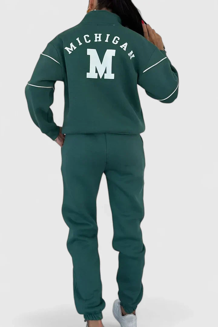 Helena™ | Alessyanna  Wygodny Dwuczęściowy Zestaw Wypoczynkowy