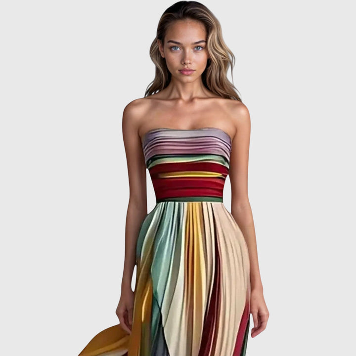 Helena™ | Flora  Premium Długa Sukienka