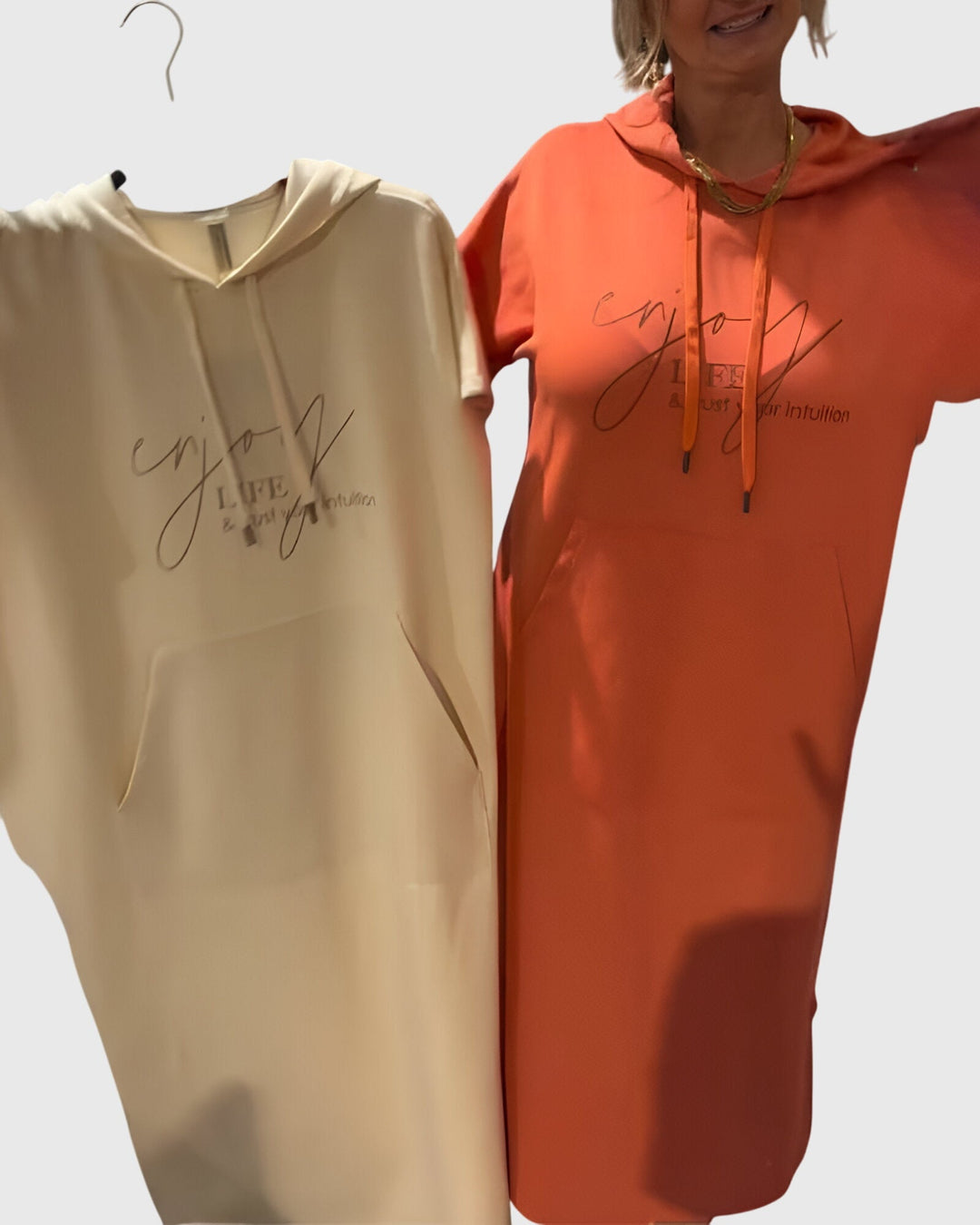 Helena™ | Marlowe  Luźna Sukienka z Kapturem