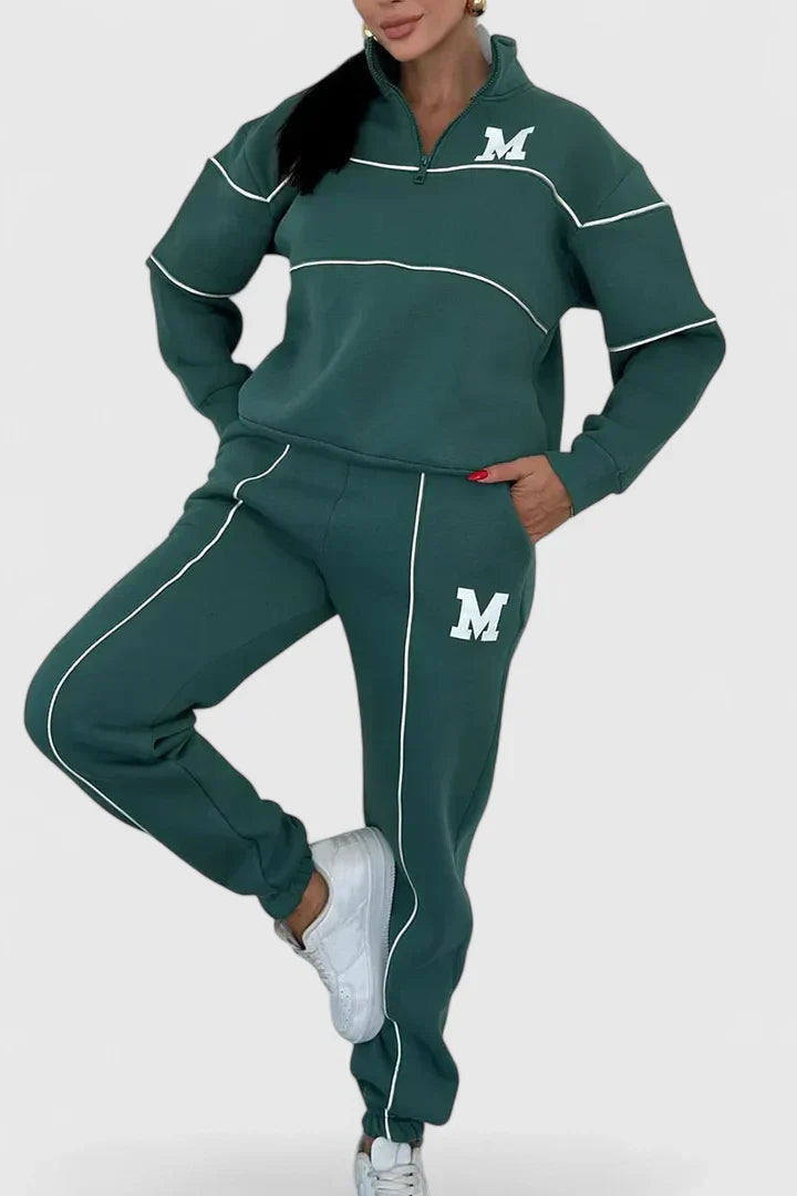 Helena™ | Alessyanna  Wygodny Dwuczęściowy Zestaw Wypoczynkowy