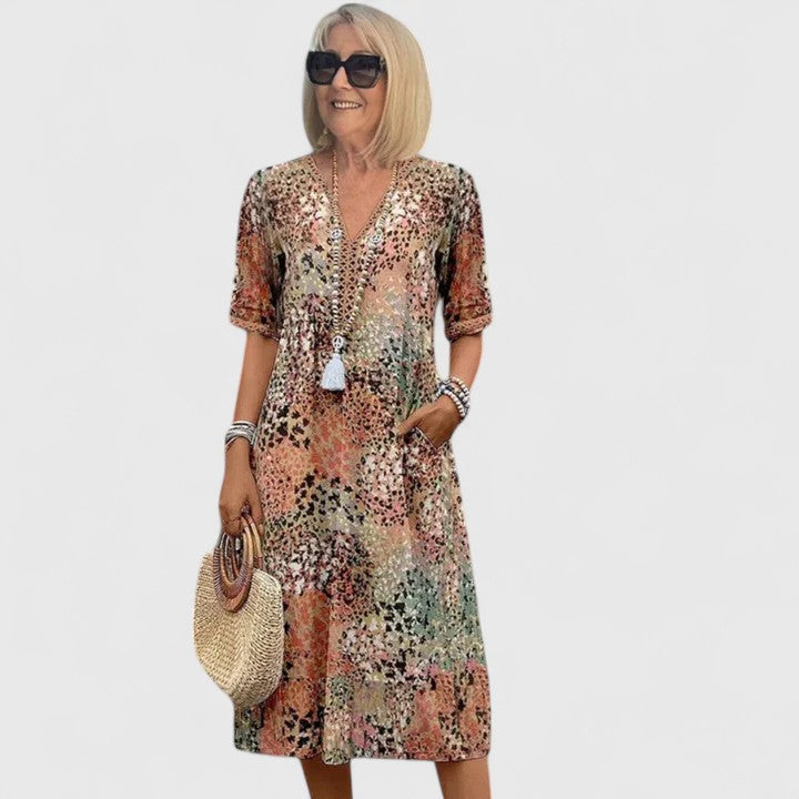 Helena™ | Isolde  Stylowa Midi Sukienka