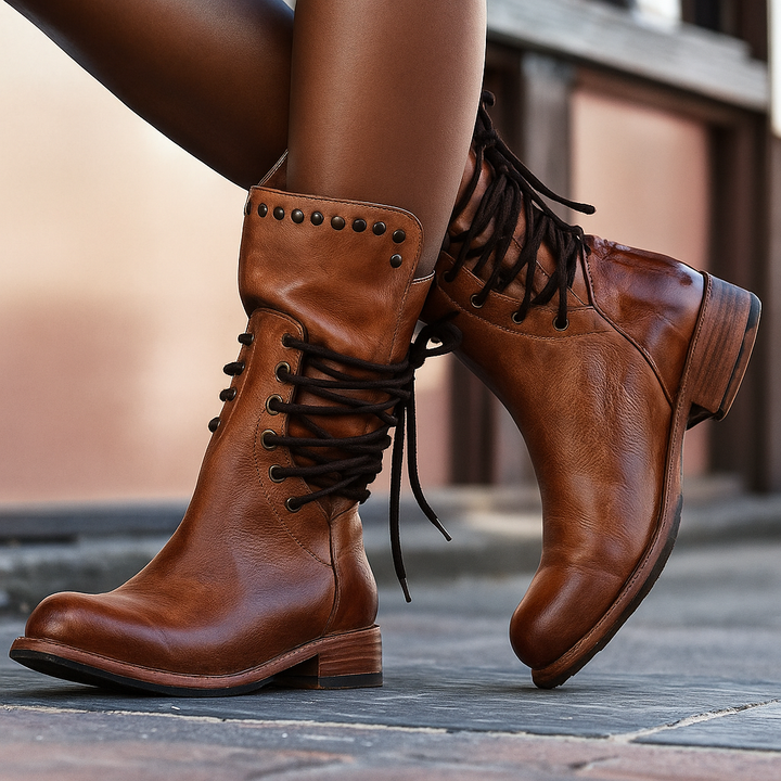 Helena™ | Élise – Bottines confort en cuir à fermeture latérale