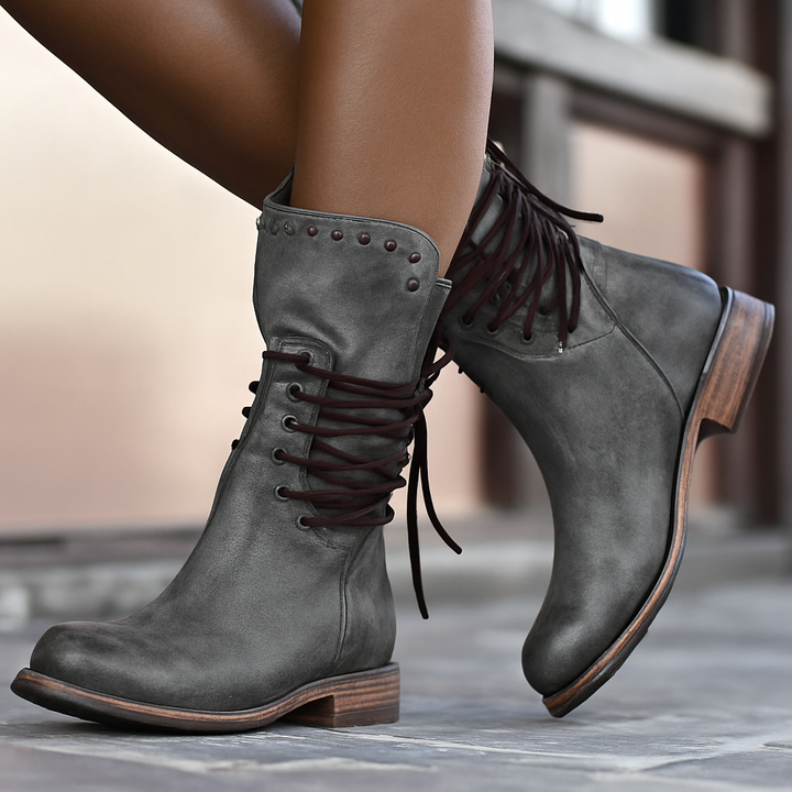 Helena™ | Élise – Bottines confort en cuir à fermeture latérale