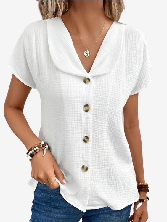 Helena™ | Luna  Blouse en coton et lin